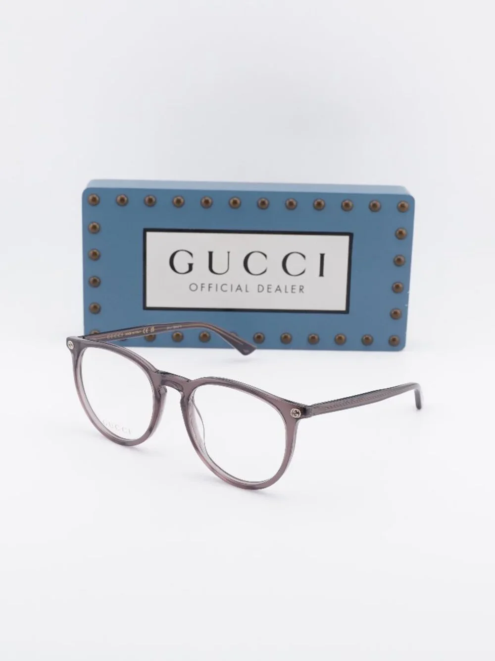 Gucci GG0027O 017 Round Eyeglasses 52mm - Brown